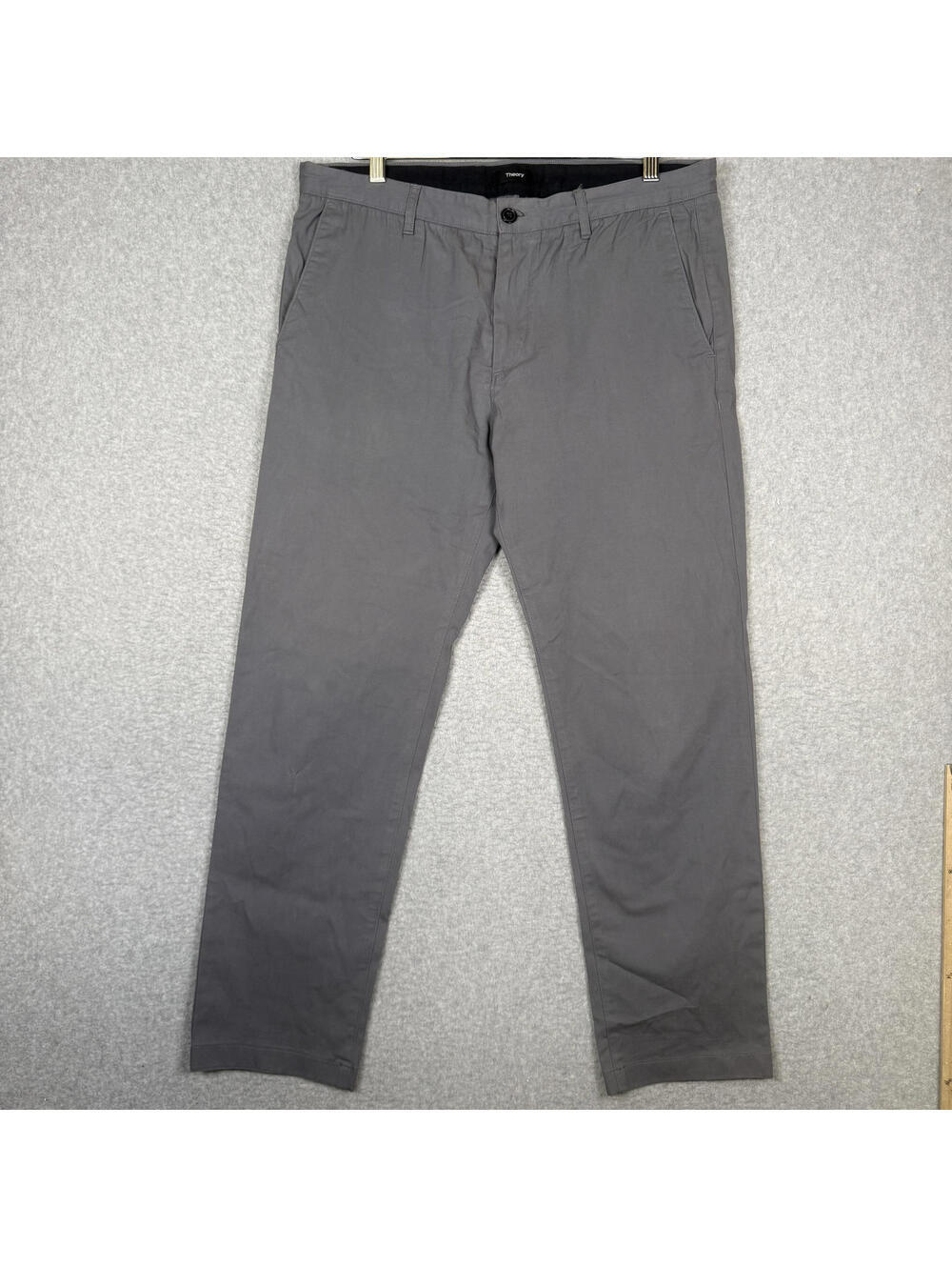 Theory Men's Size 34 Black Cotton Pull On Ankle Length Pants Trousers